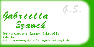 gabriella szamek business card